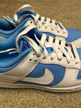 Nike Dunk Low Sneakers in Light Blue & White
